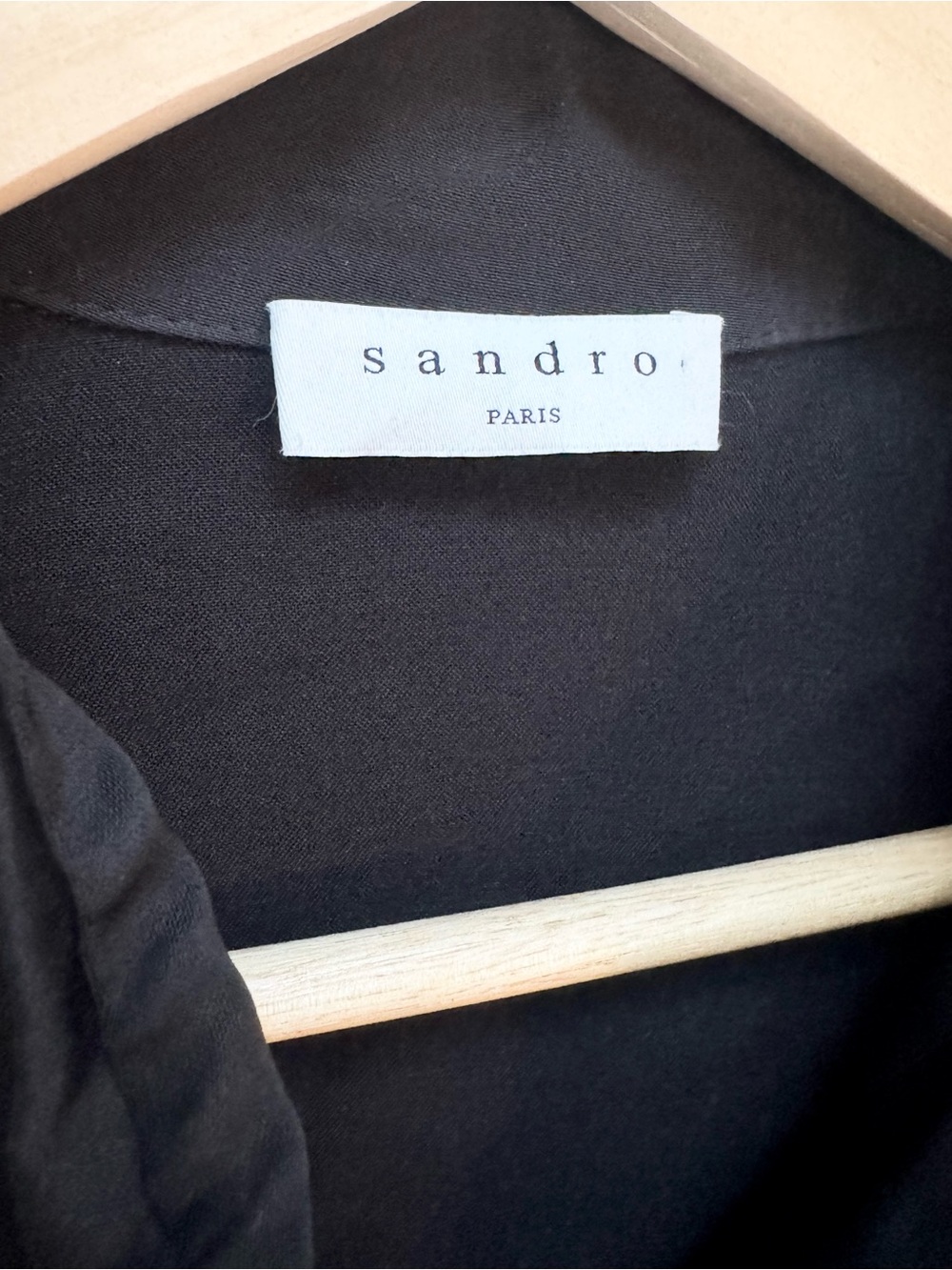 Sandro Rafi Black Ruffle Western Blouse - Picture 10 of 15